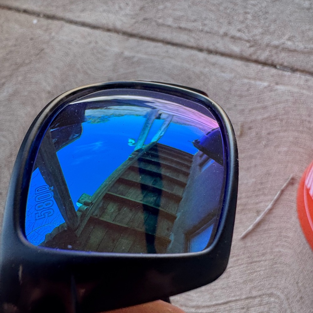Costa Matte Black Sunglasses with Blue/Purple Mirrored Lenses - Picture 6 of 6